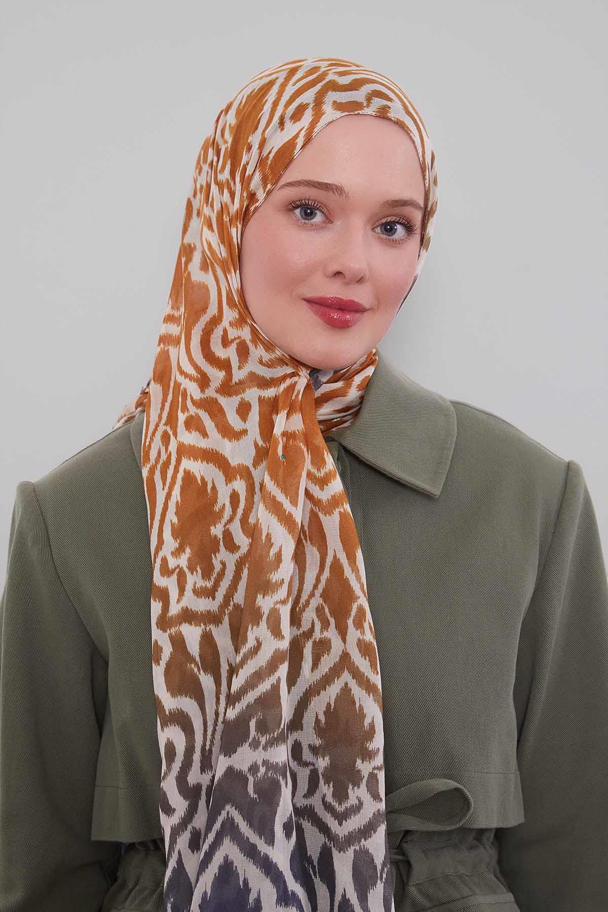 Fivescarf Lacivert Renk Geçişli Vivian Şal