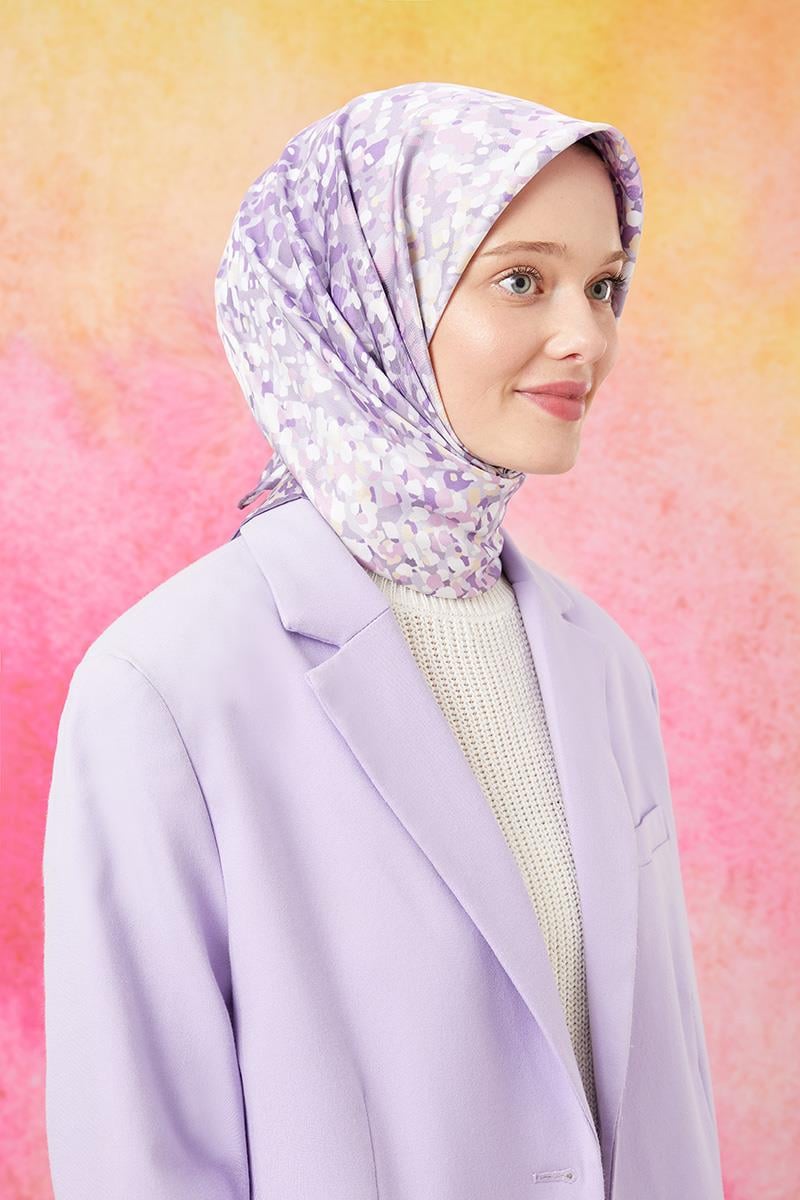 Fivescarf Lavanta Twill Digital Eşarp