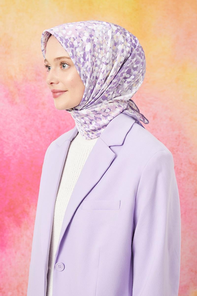 Fivescarf Lavanta Twill Digital Eşarp