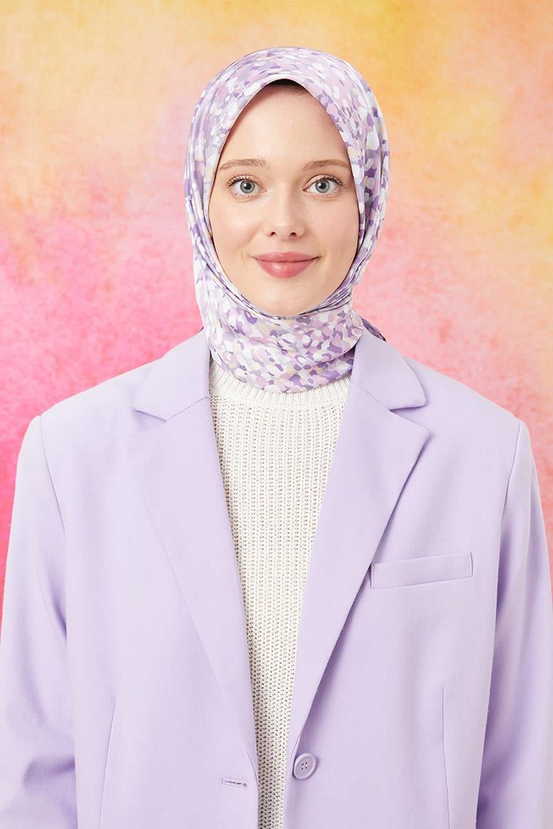Fivescarf Lavanta Twill Digital Eşarp