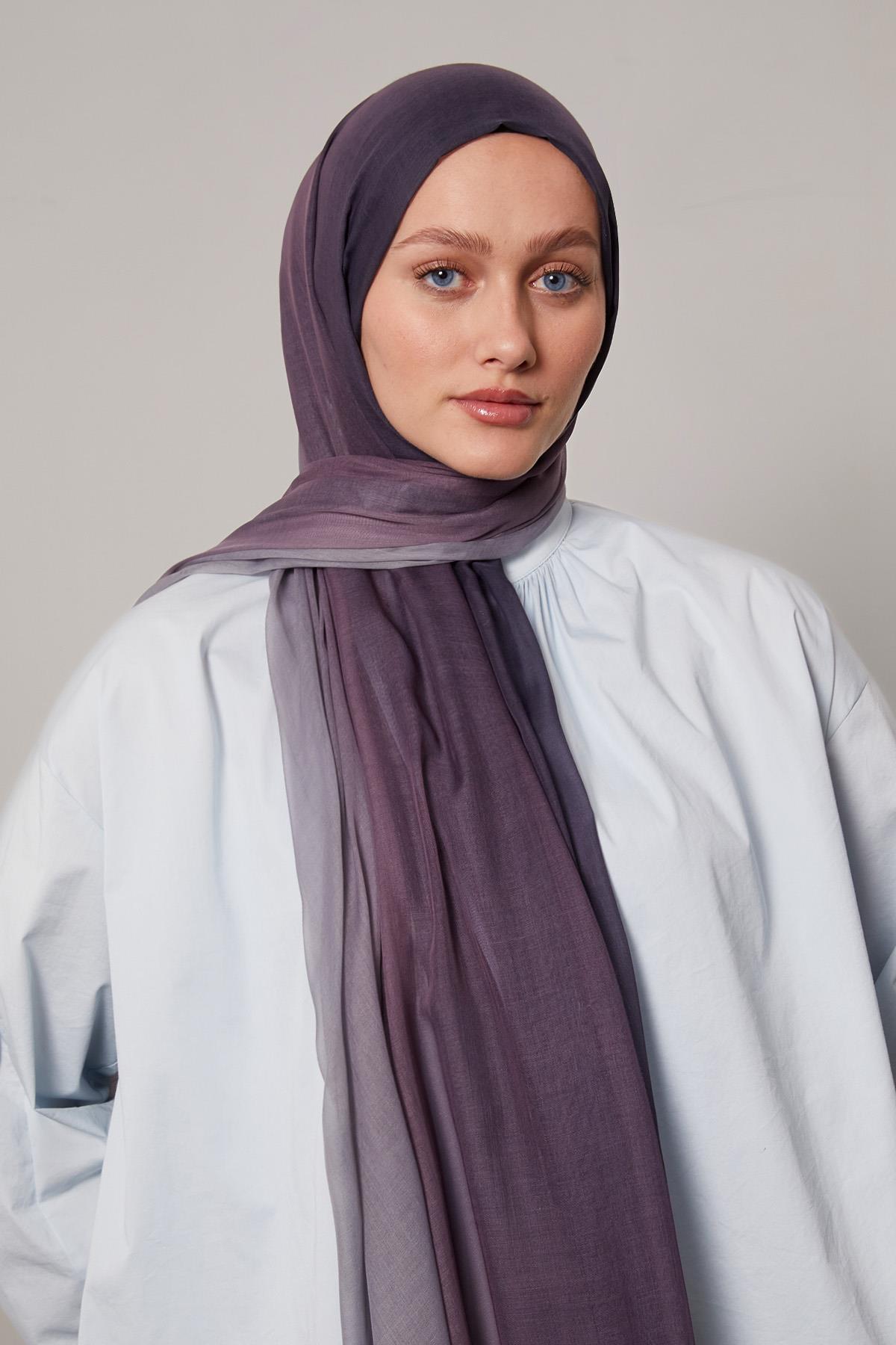 Fivescarf Leylak Geçişli Comfort Şal