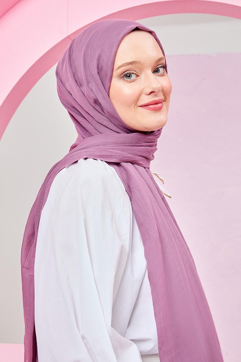 Fivescarf Leylak Olay Pamuk Şal