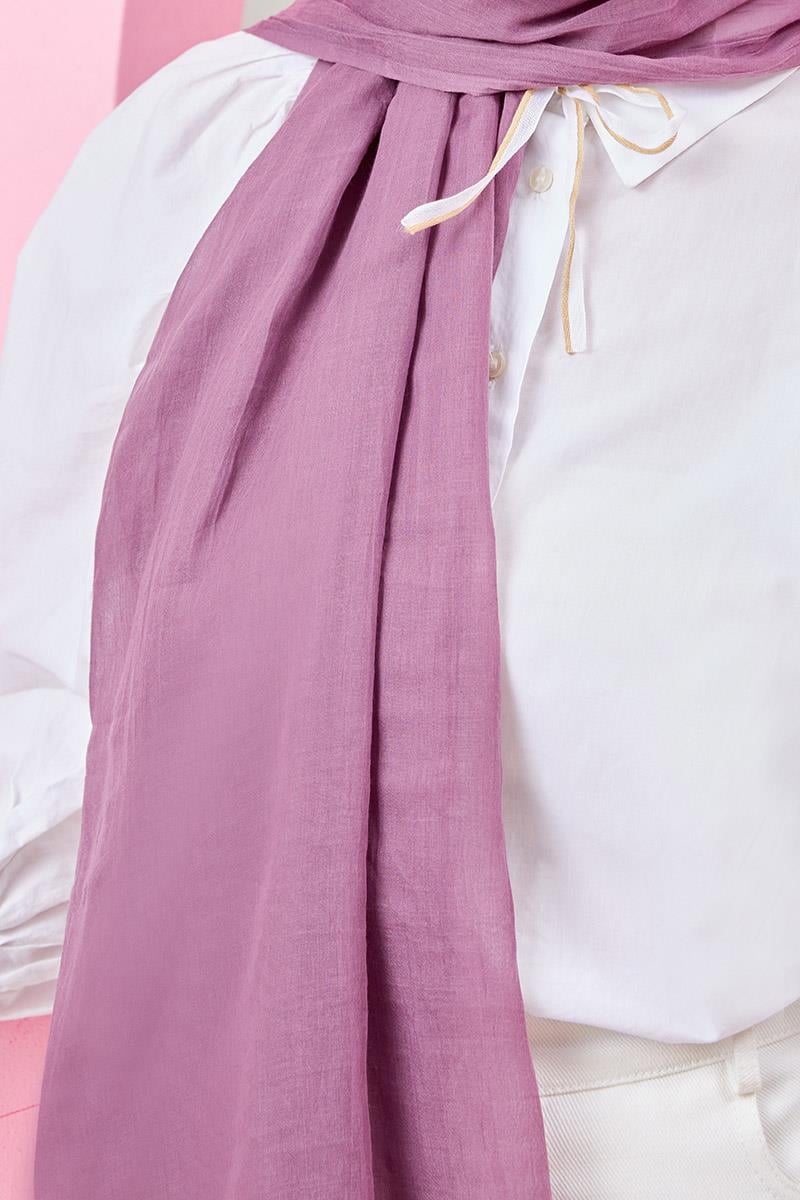 Fivescarf Leylak Olay Pamuk Şal