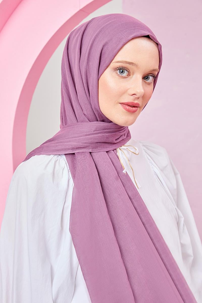 Fivescarf Leylak Olay Pamuk Şal