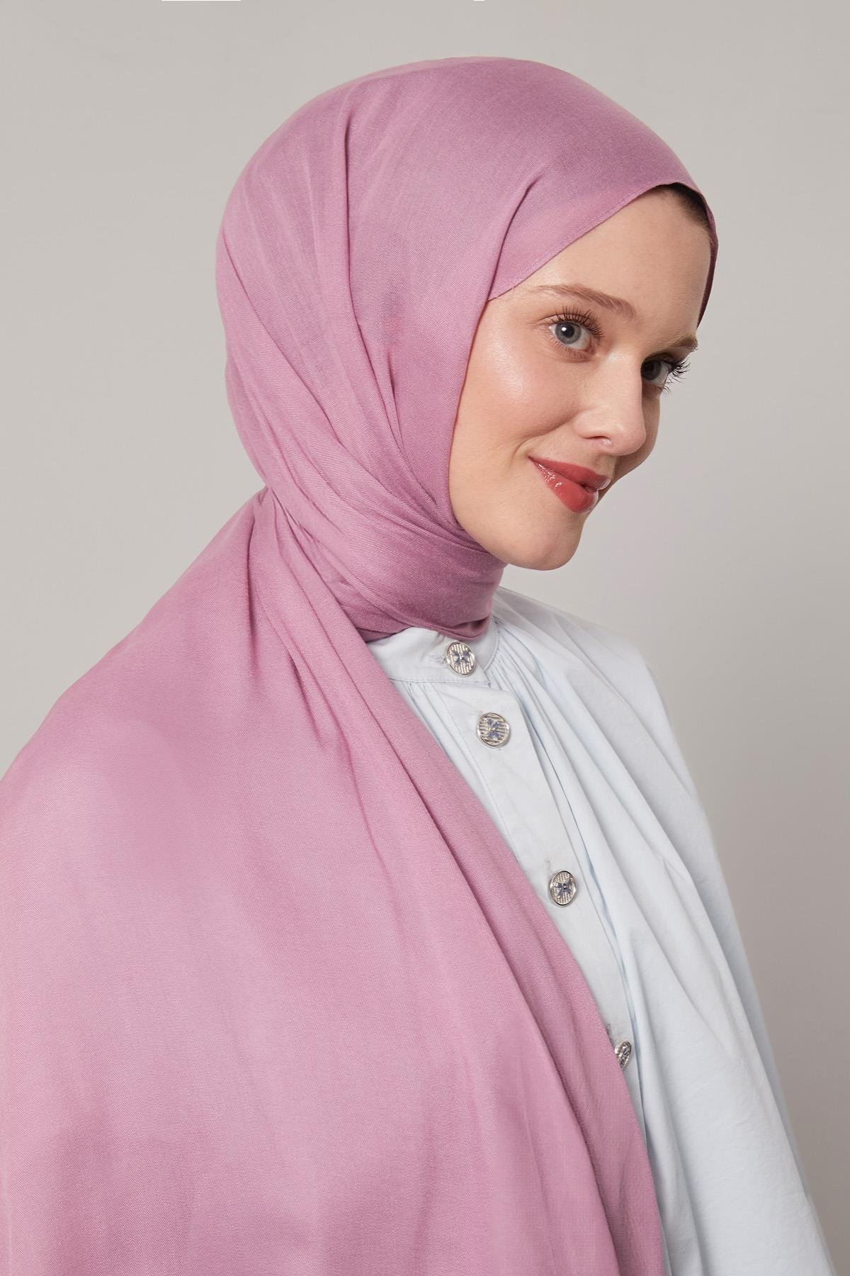 Fivescarf Leylak Viskon Modal Düz Şal