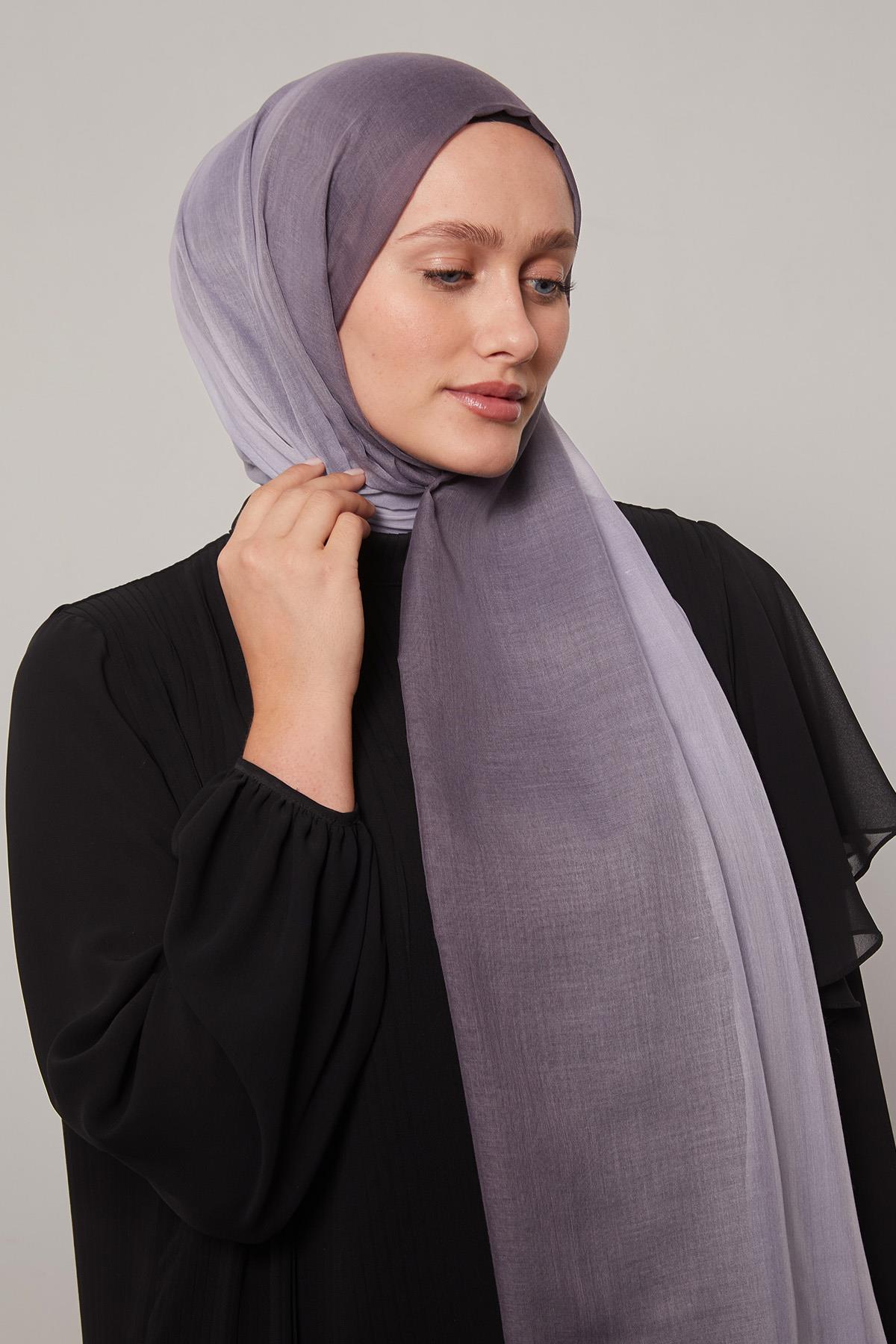 Fivescarf Lila Geçişli Comfort Şal