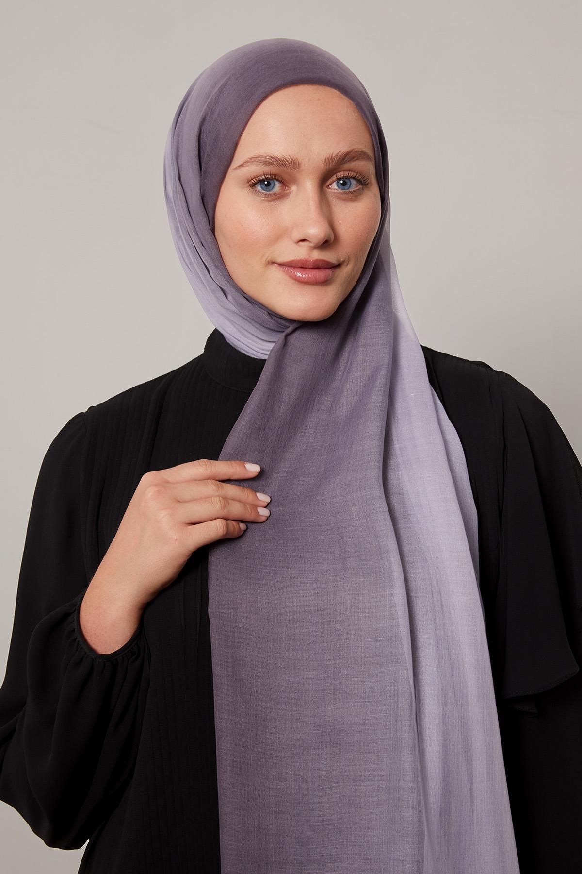 Fivescarf Lila Geçişli Comfort Şal