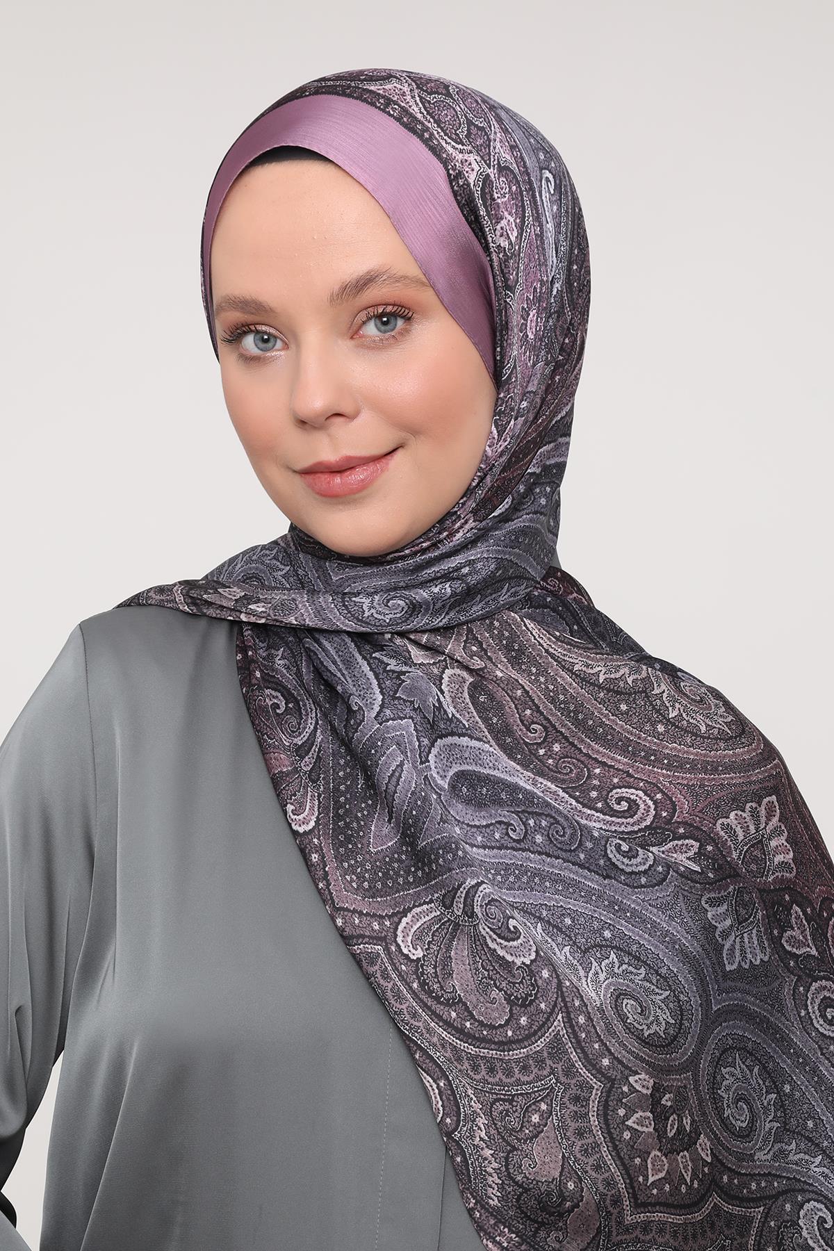 Fivescarf Lila Gölgeli Desen Brand Şal