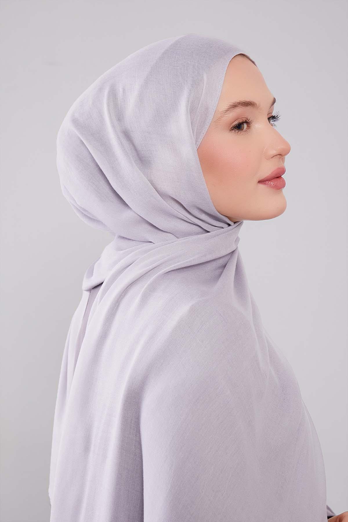 Fivescarf Lila Viskon Modal Düz Şal