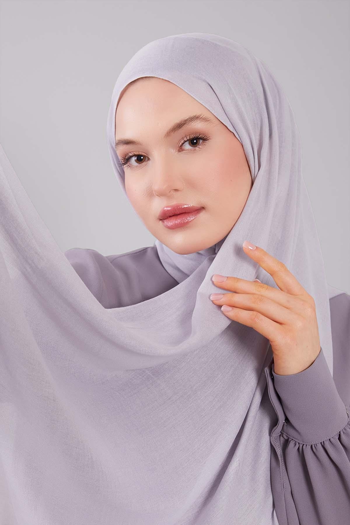 Fivescarf Lila Viskon Modal Düz Şal