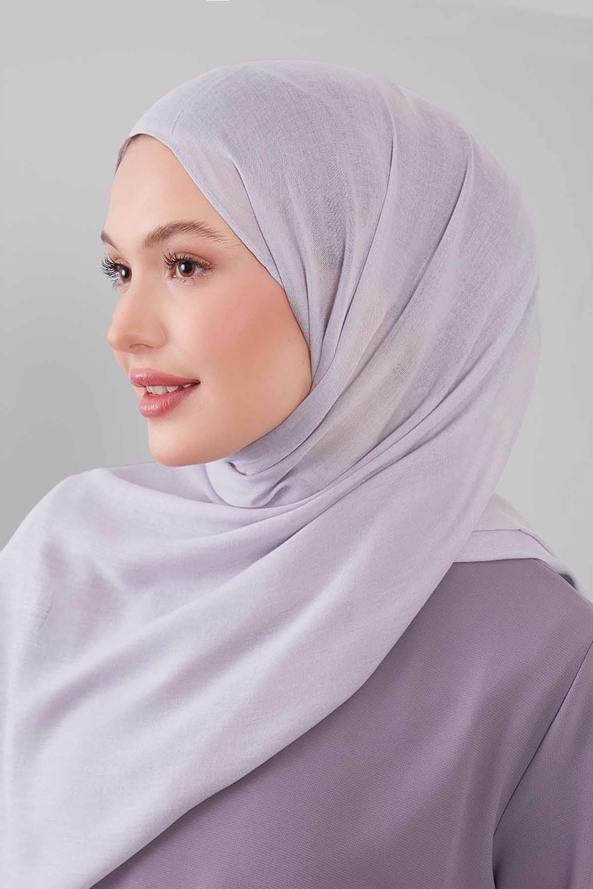 Fivescarf Lila Viskon Modal Düz Şal