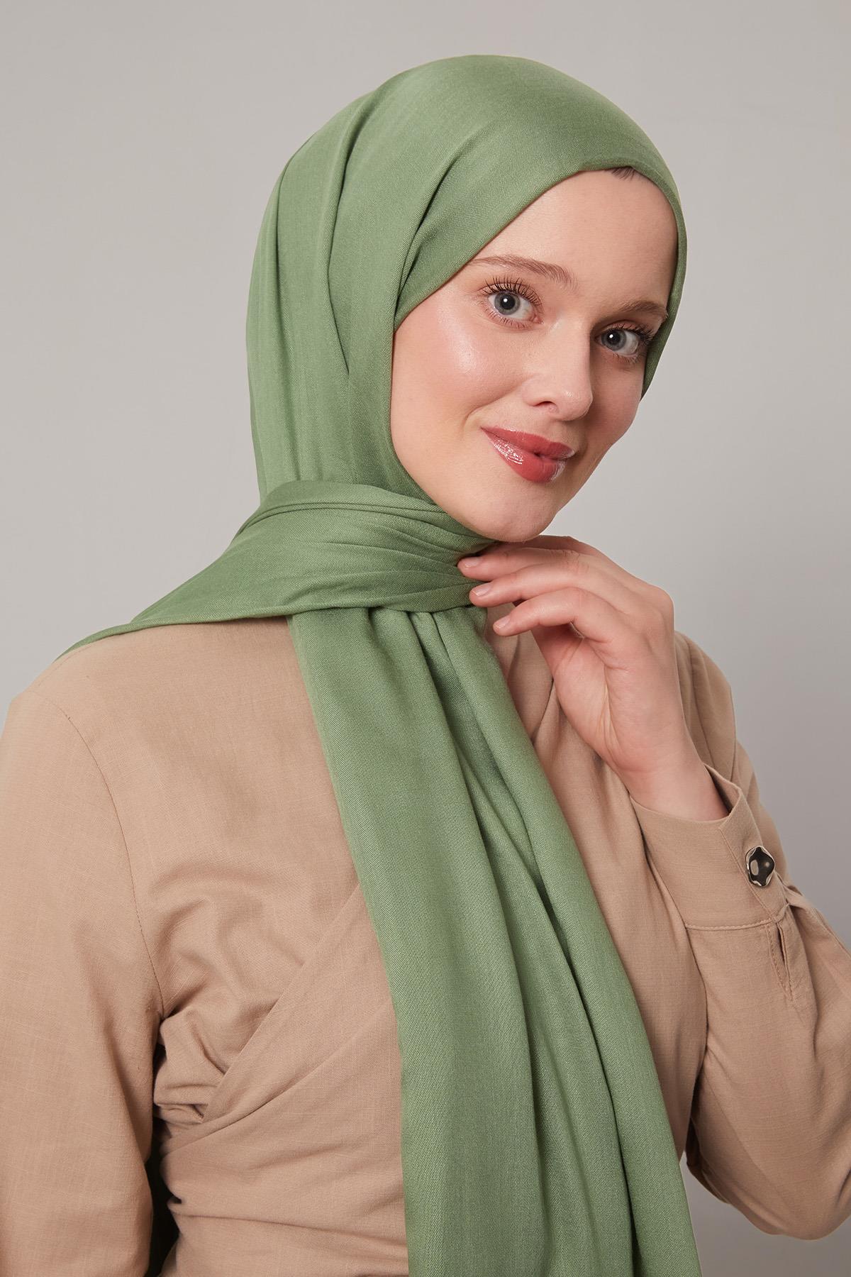 Fivescarf Lime Viskon Modal Düz Şal