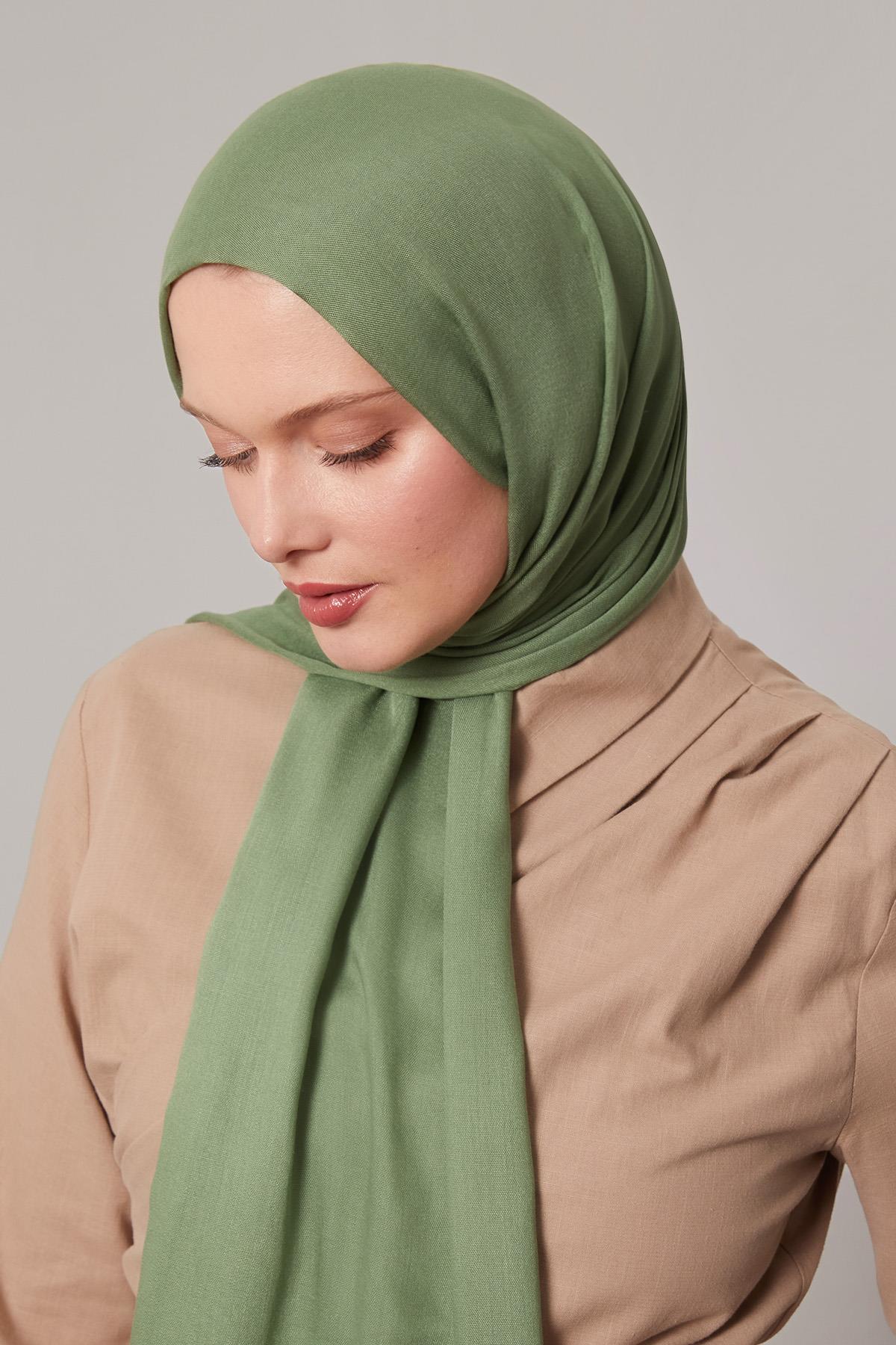 Fivescarf Lime Viskon Modal Düz Şal