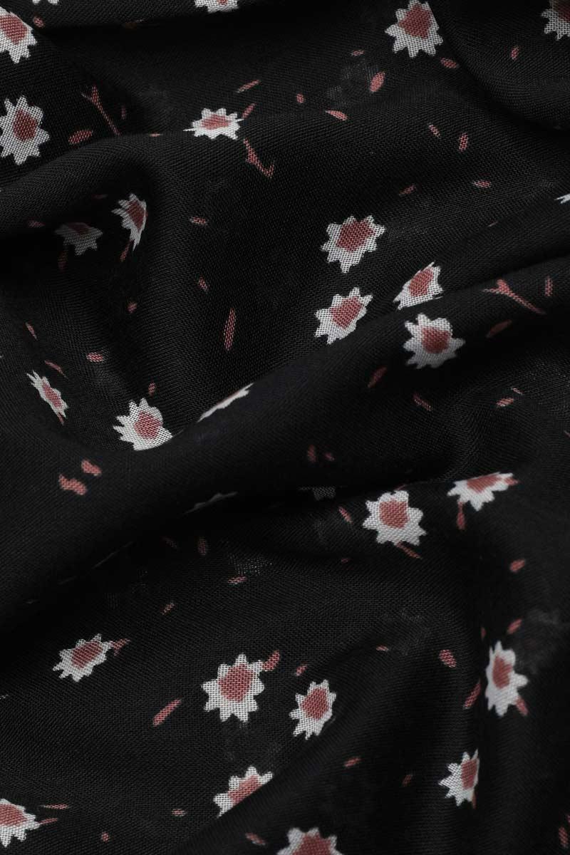 Fivescarf Mat Siyah Relax Garden Şal