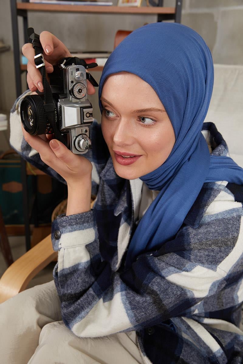 Fivescarf Mavi Five Penye Şal