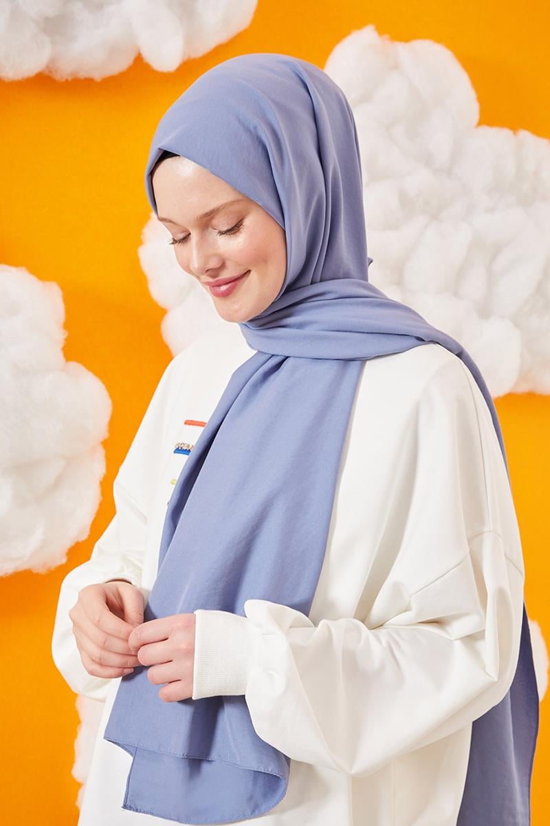 Fivescarf Mavi Pamuk Cazz Şal