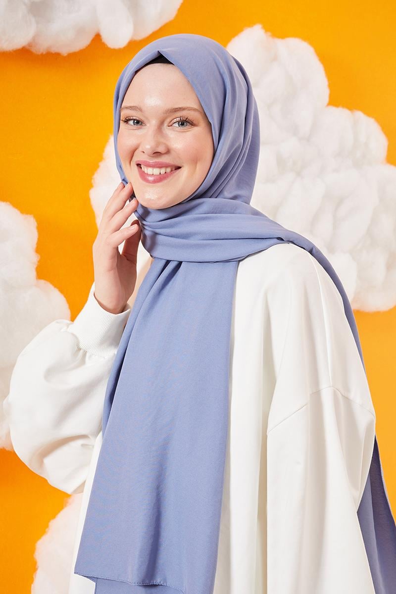 Fivescarf Mavi Pamuk Cazz Şal