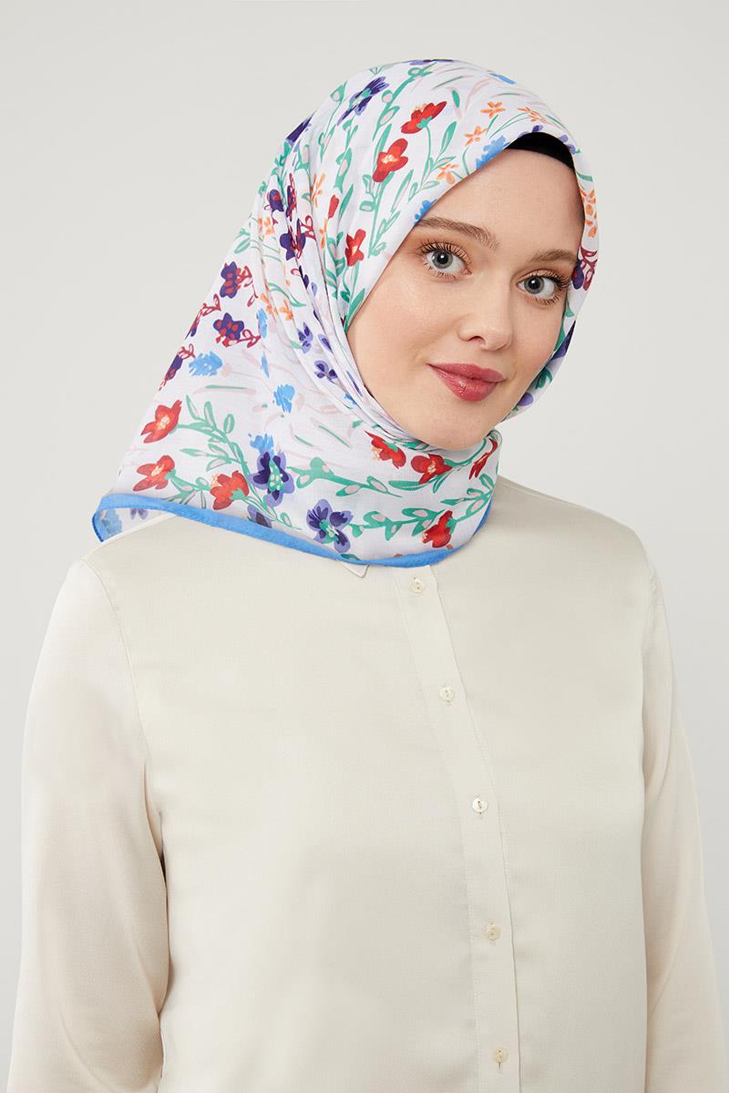 Fivescarf Mavi Soft Cotton Eşarp