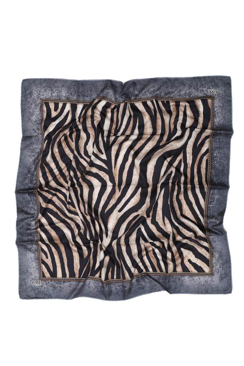 Fivescarf Mavi Twill Digital Eşarp