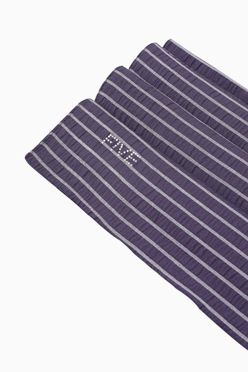 Fivescarf Menekşe Çizgili Harmoni Şal