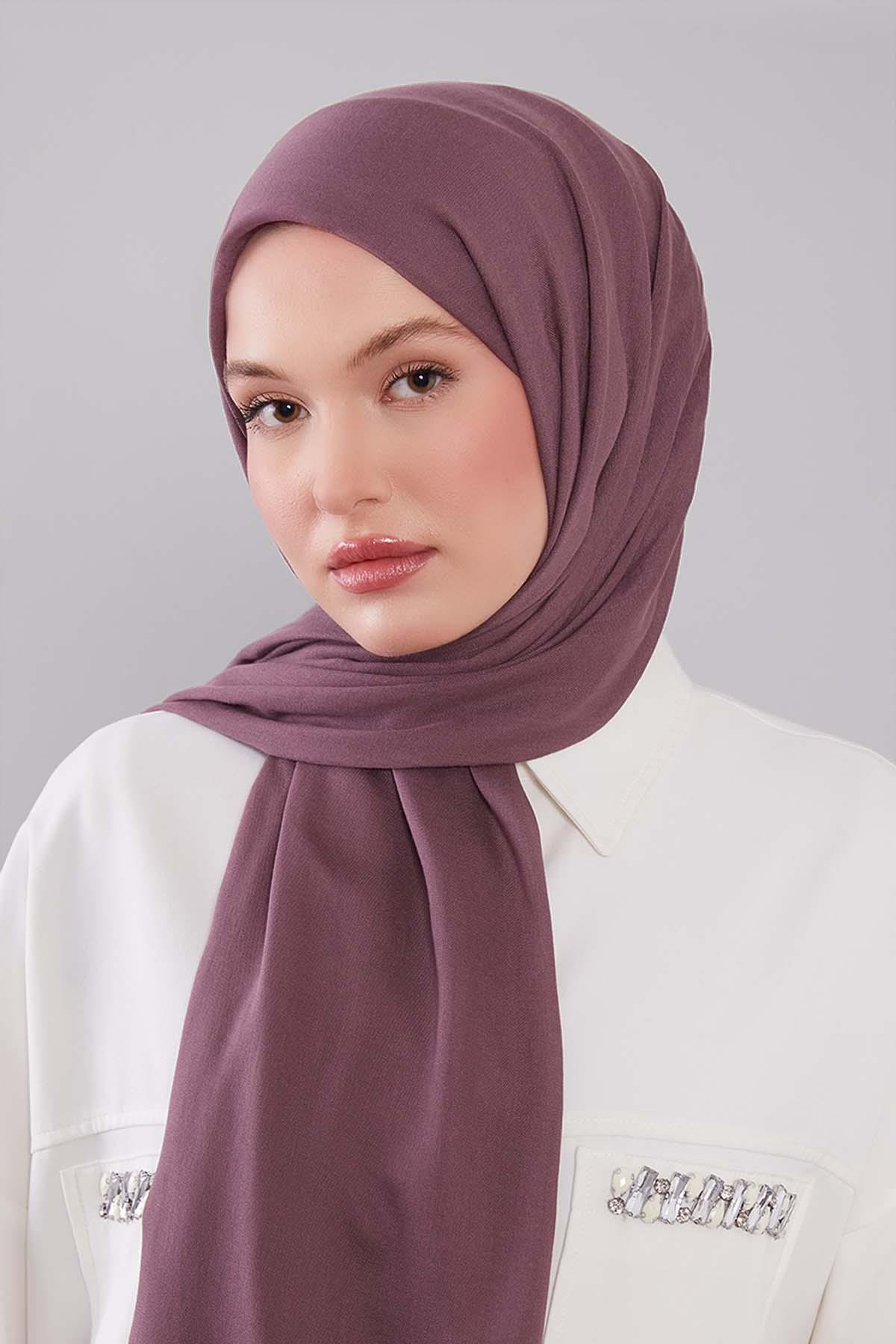 Fivescarf Menekşe Viskon Modal Düz Şal