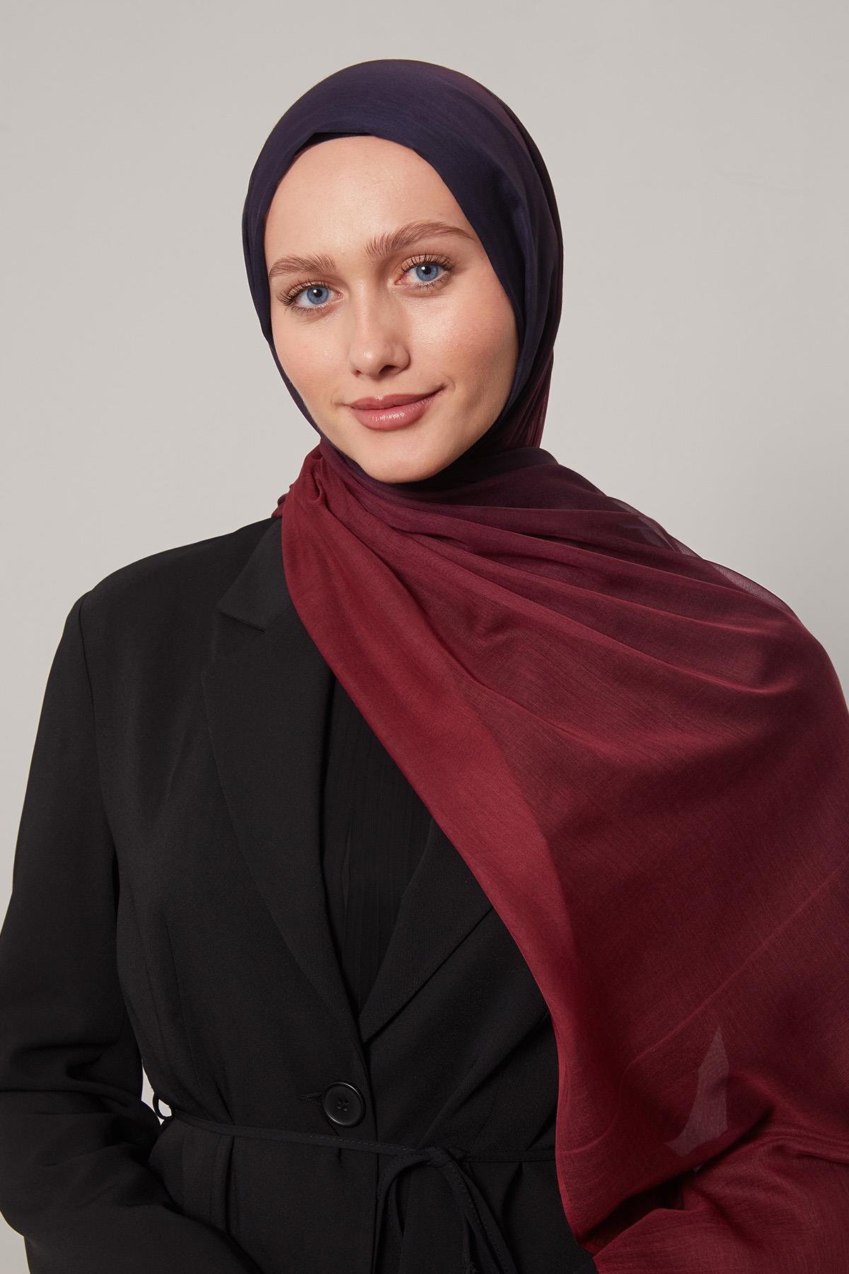 Fivescarf Mor Geçişli Comfort Şal