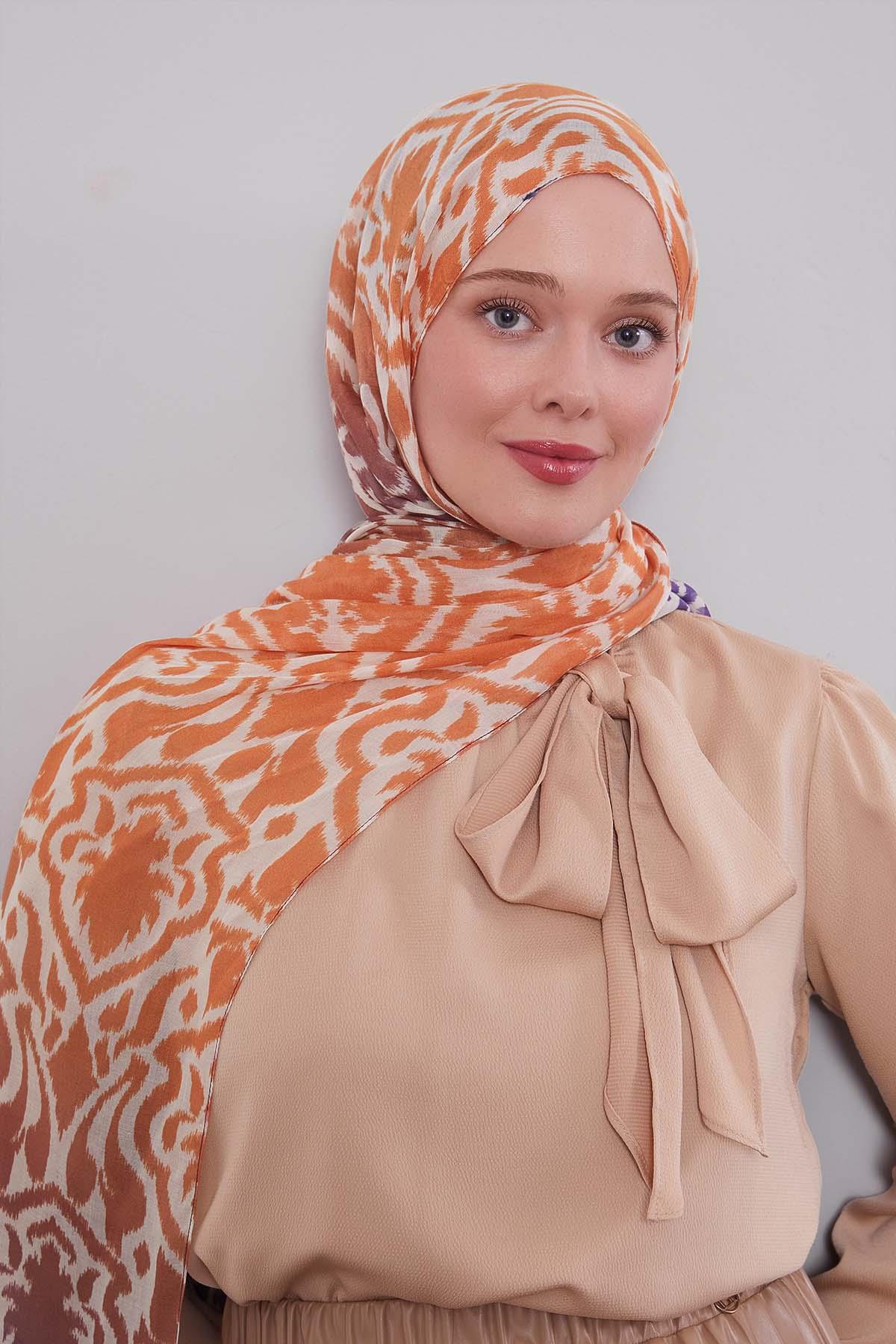 Fivescarf Mor Renk Geçişli Vivian Şal