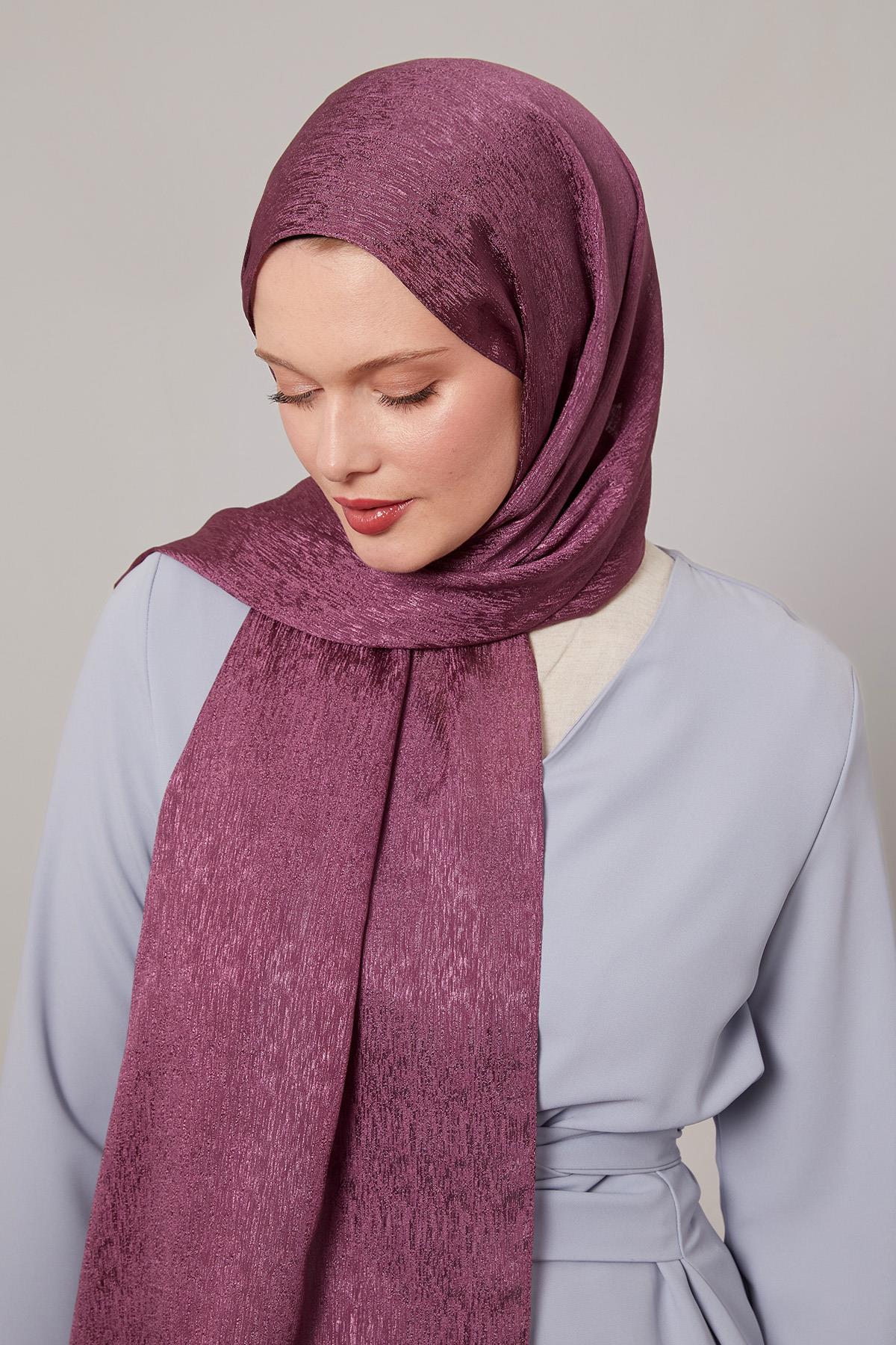Fivescarf Mor Simli Diamond Şal