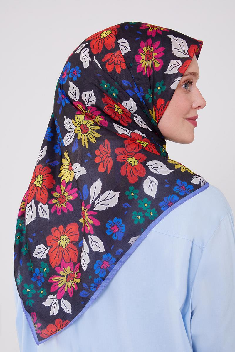 Fivescarf Mor Soft Cotton Eşarp