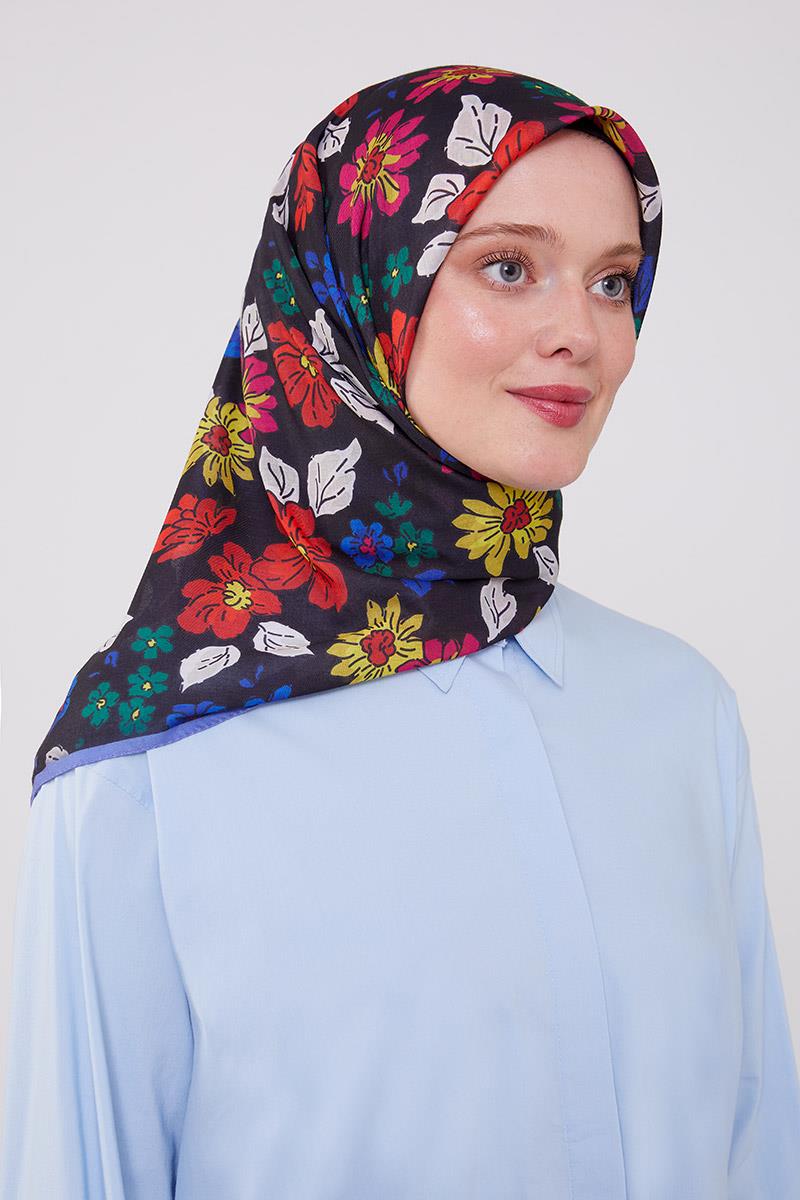 Fivescarf Mor Soft Cotton Eşarp