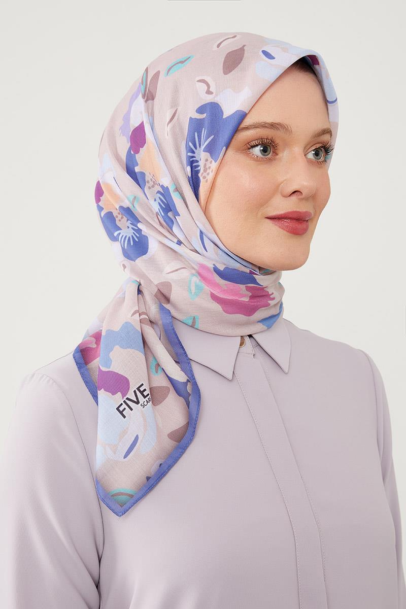 Fivescarf Mor Soft Cotton Eşarp