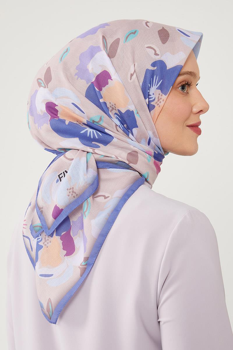 Fivescarf Mor Soft Cotton Eşarp