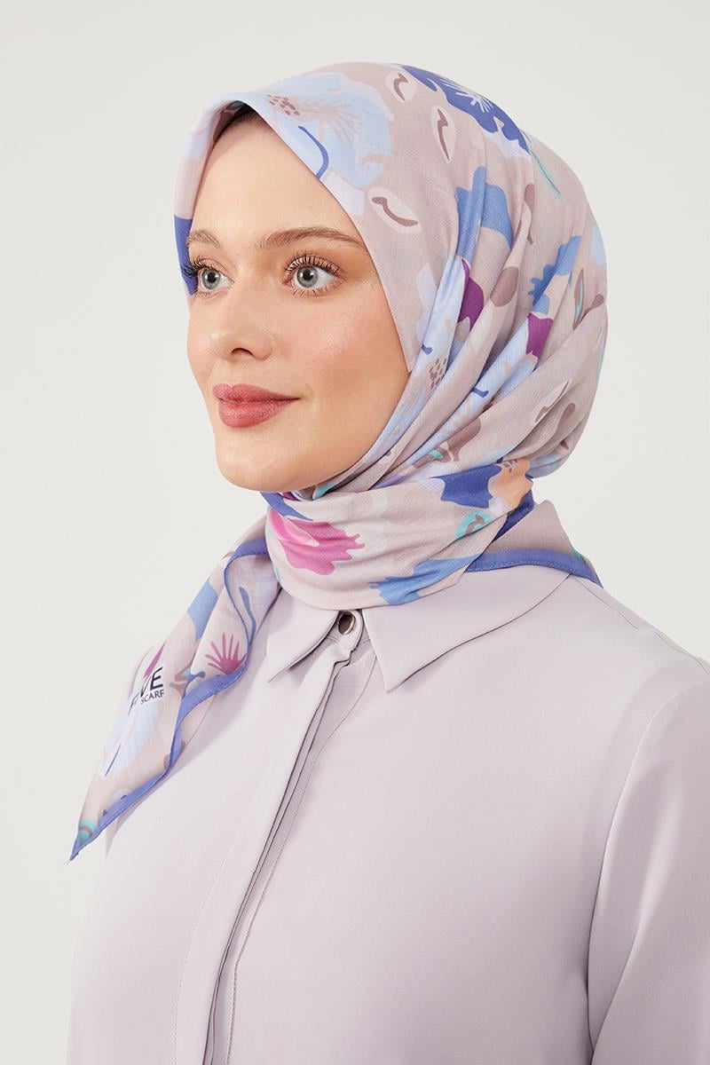 Fivescarf Mor Soft Cotton Eşarp