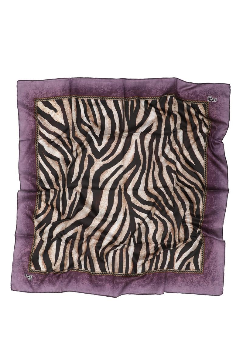 Fivescarf Mor Twill Digital Eşarp