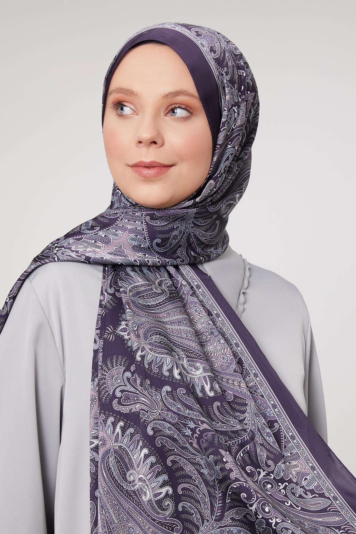 Fivescarf Mürdüm Motif Desen Brand Şal