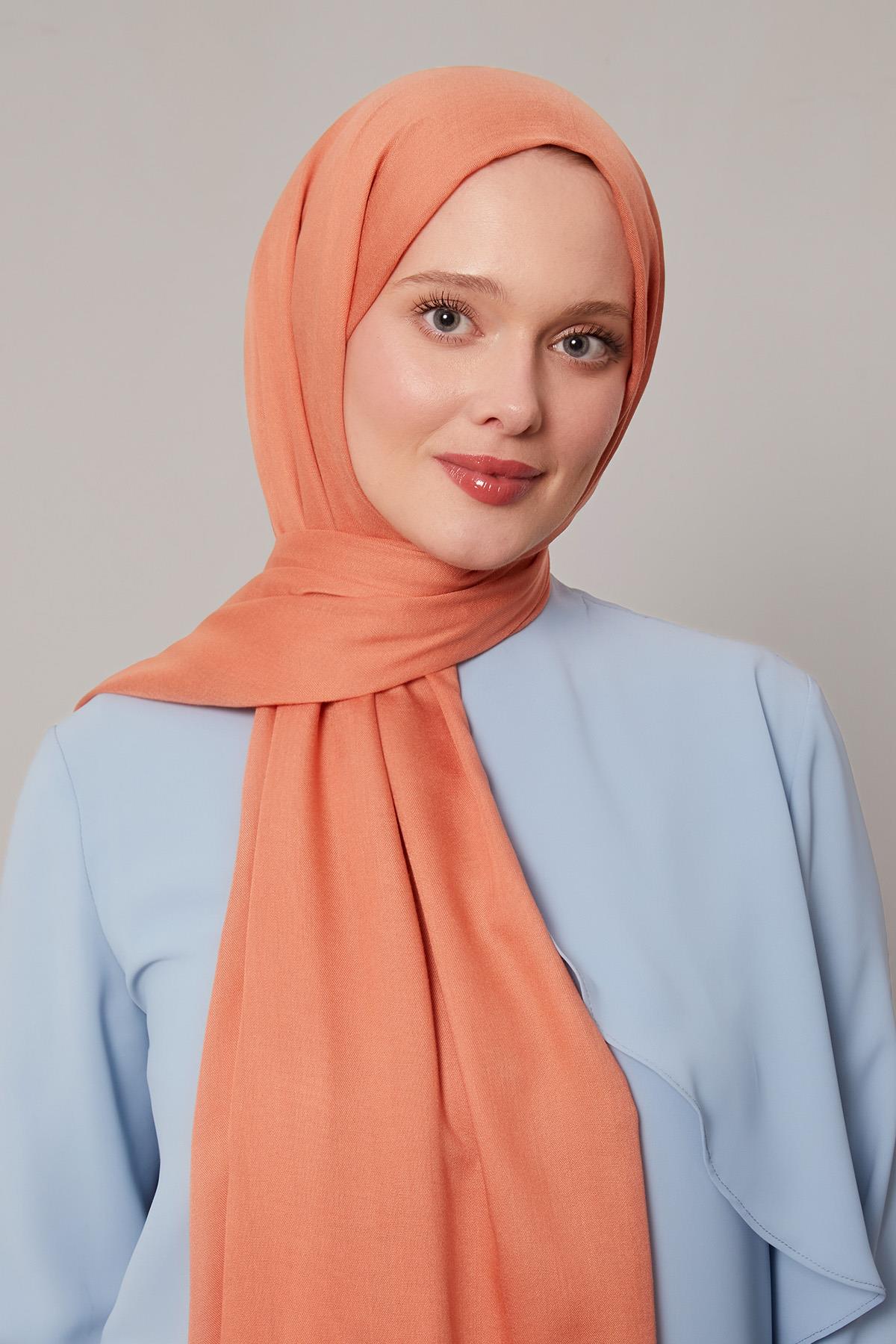 Fivescarf Nar Çiçeği Viskon Modal Düz Şal