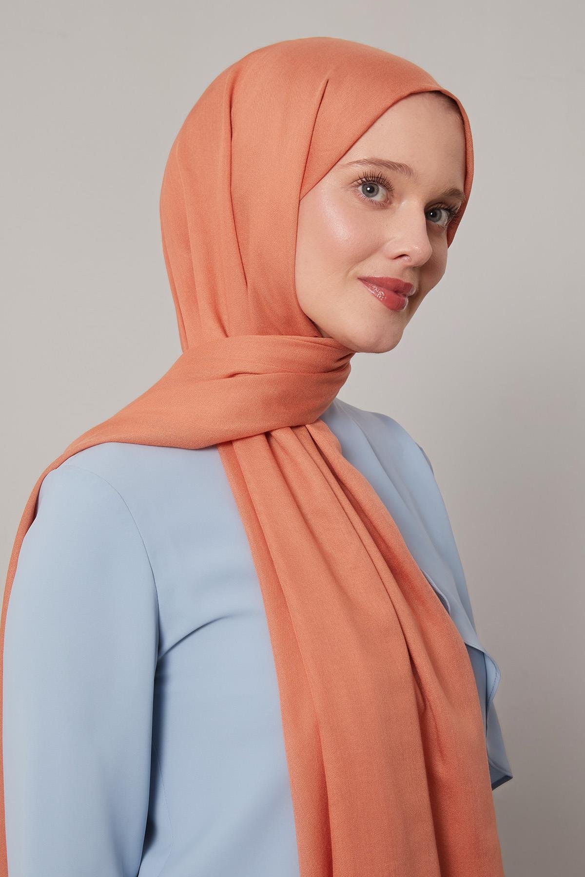 Fivescarf Nar Çiçeği Viskon Modal Düz Şal