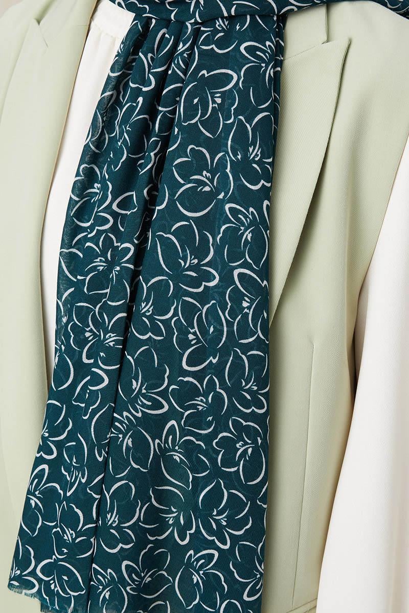 Fivescarf Nefti Desenli Cotton Şal