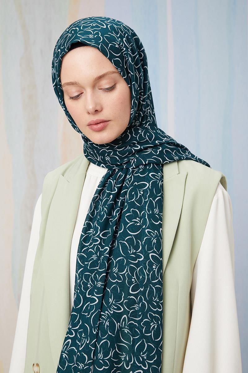 Fivescarf Nefti Desenli Cotton Şal
