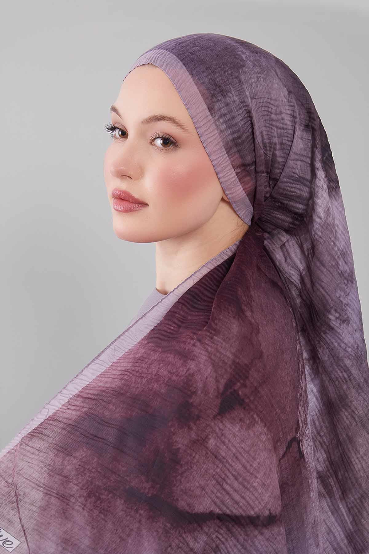 Fivescarf Pembe Geçişli Müslin Cotton Şal