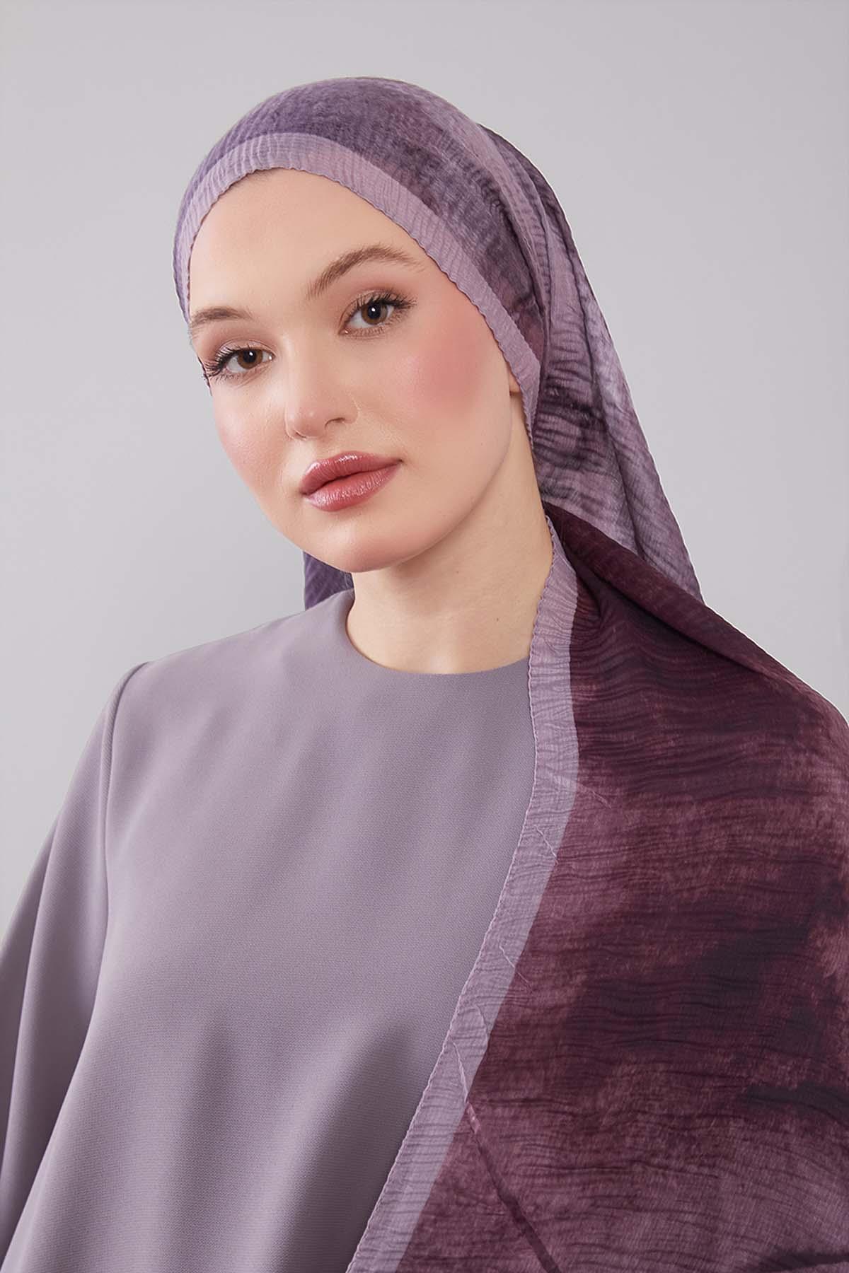 Fivescarf Pembe Geçişli Müslin Cotton Şal