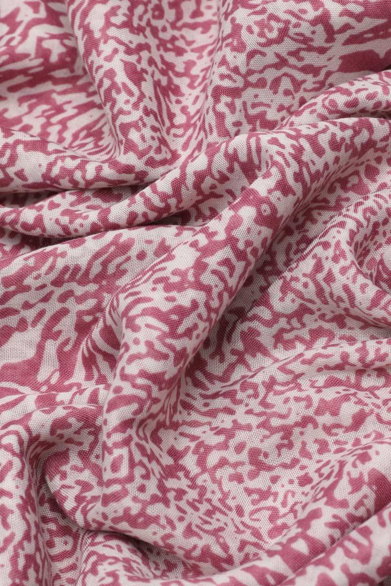 Fivescarf Pembe Relax Ebruli Desen Şal