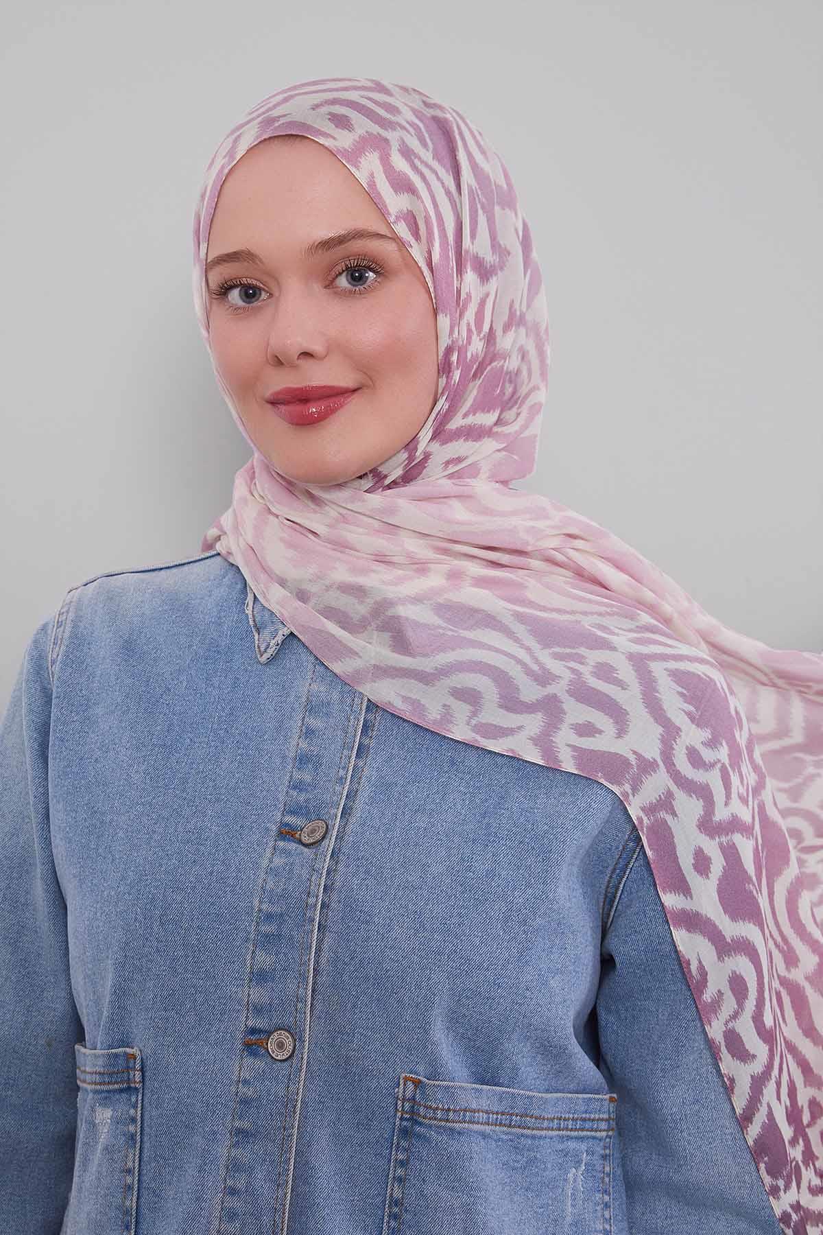 Fivescarf Pembe Renk Geçişli Vivian Şal
