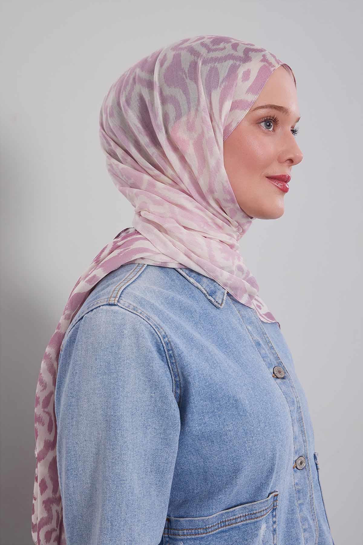 Fivescarf Pembe Renk Geçişli Vivian Şal