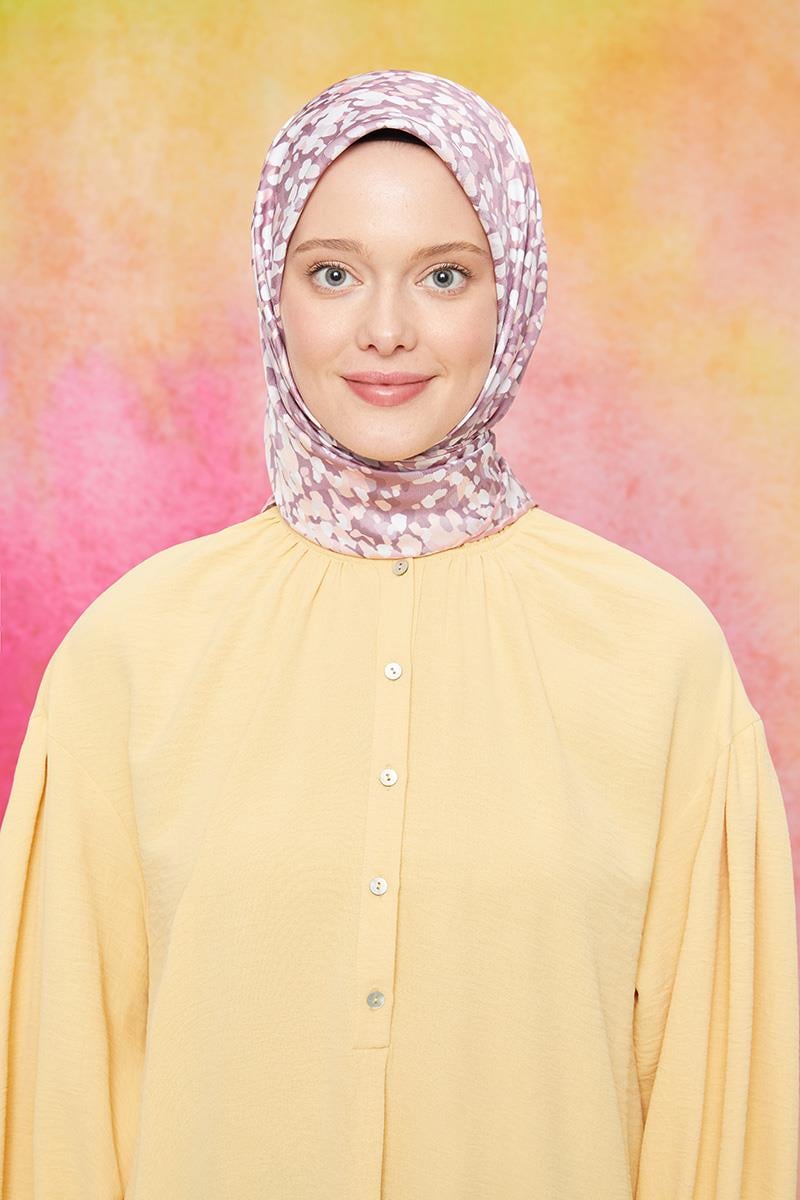 Fivescarf Pembe Twill Digital Eşarp