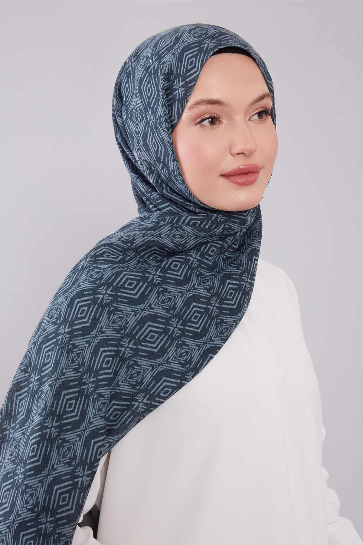 Fivescarf Petrol Mavisi Gamba Şal