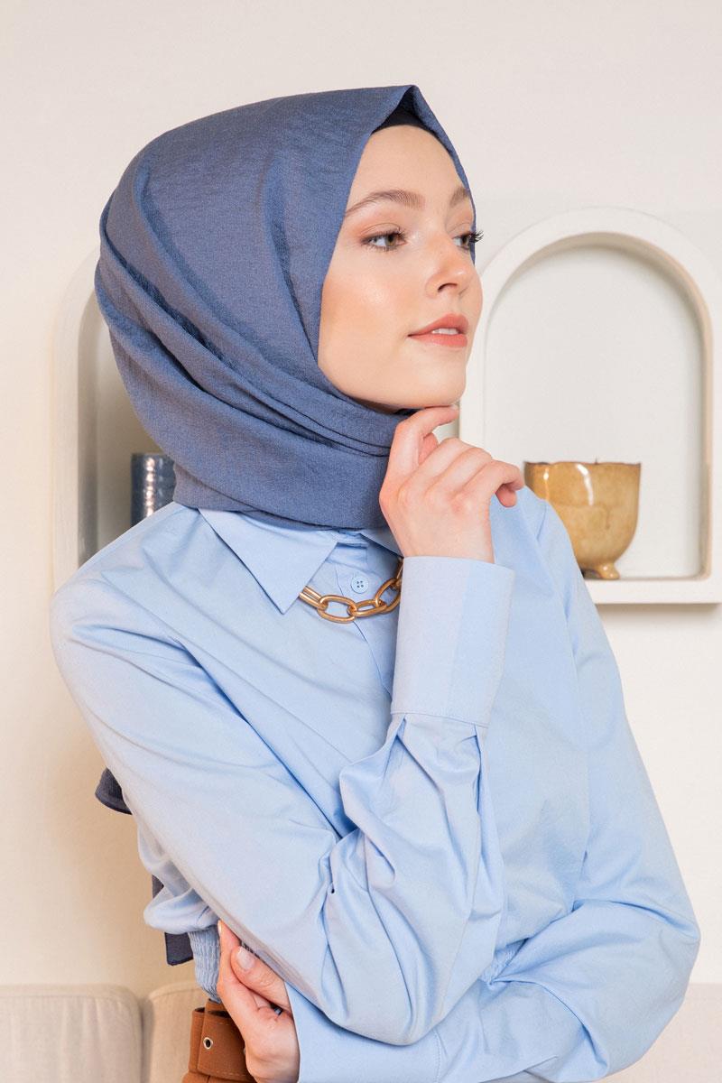 Fivescarf Petrol Mavisi Junset Şal