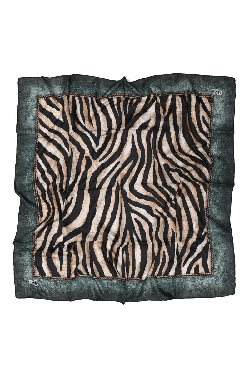 Fivescarf Petrol Mavisi Twill Digital Eşarp