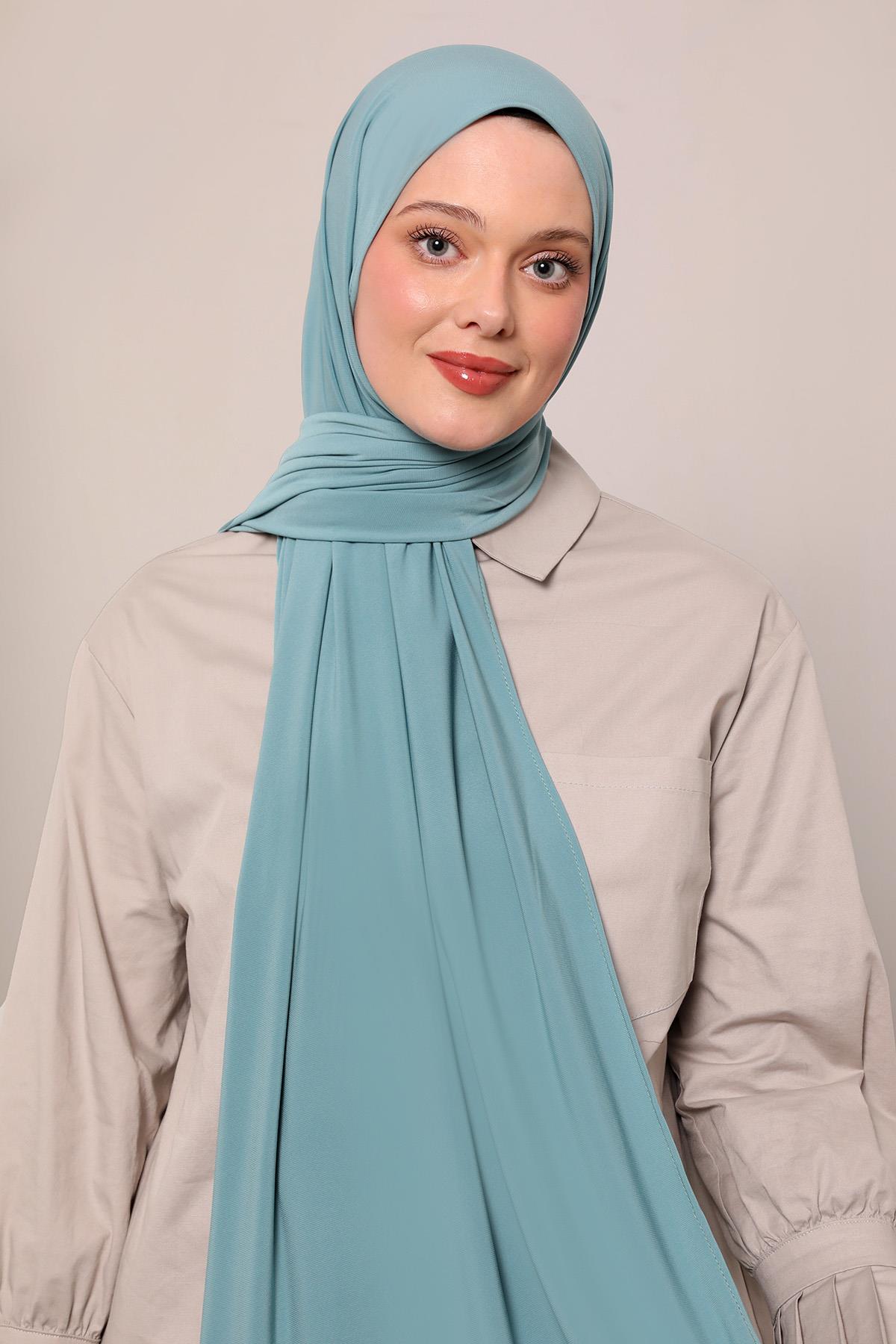 Fivescarf Petrol Yeşili Düz Premium Jersey Şal