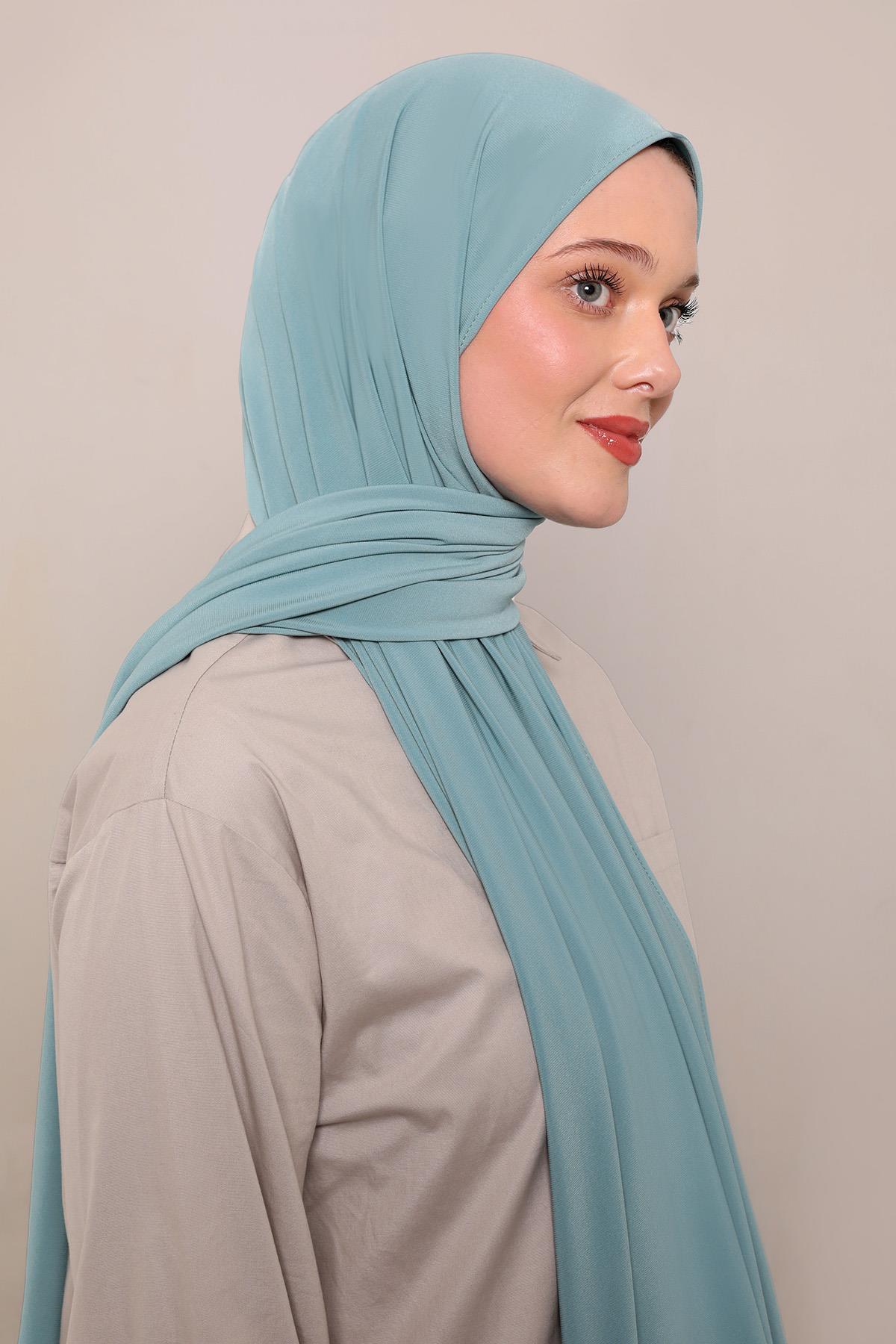 Fivescarf Petrol Yeşili Düz Premium Jersey Şal